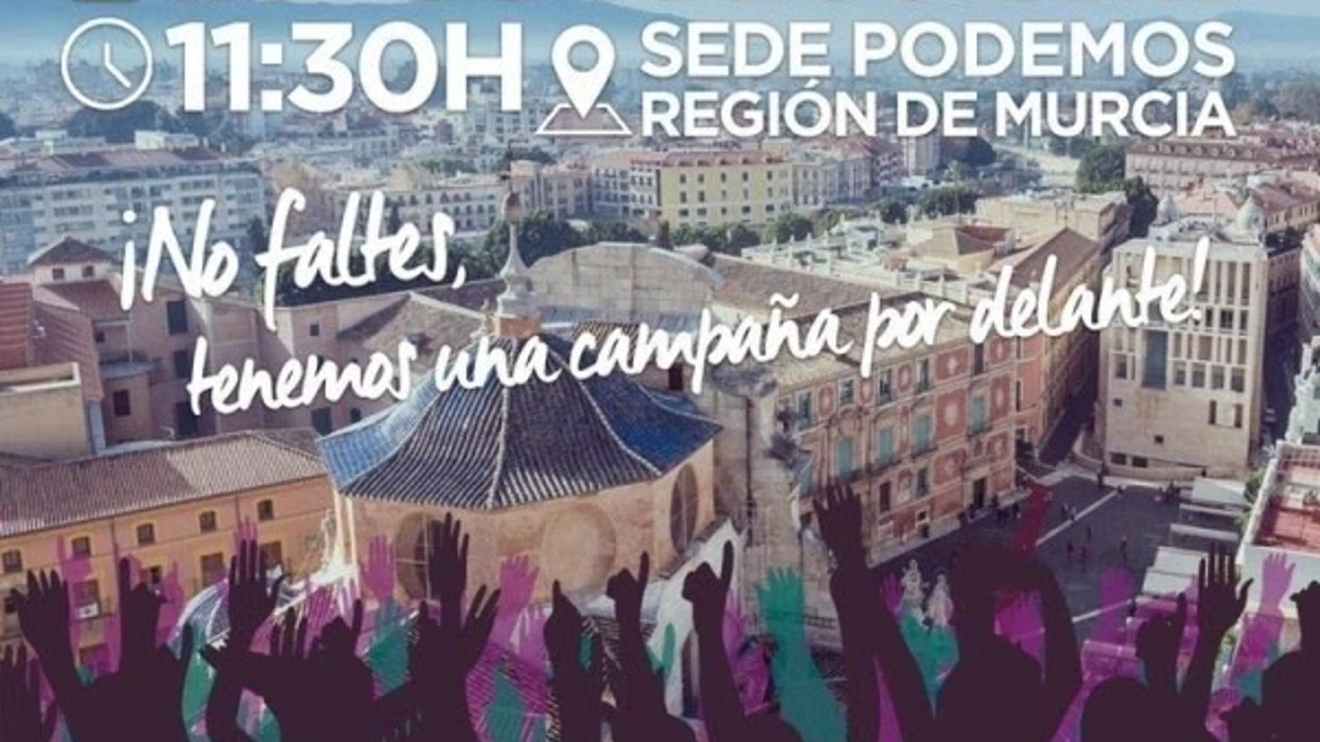 Podemos Región de Murcia convoca una asamblea abierta para preparar la campaña