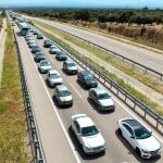Retenciones en la A-62, en la frontera hispano-lusa, a la altura de Fuentes de Oñoro