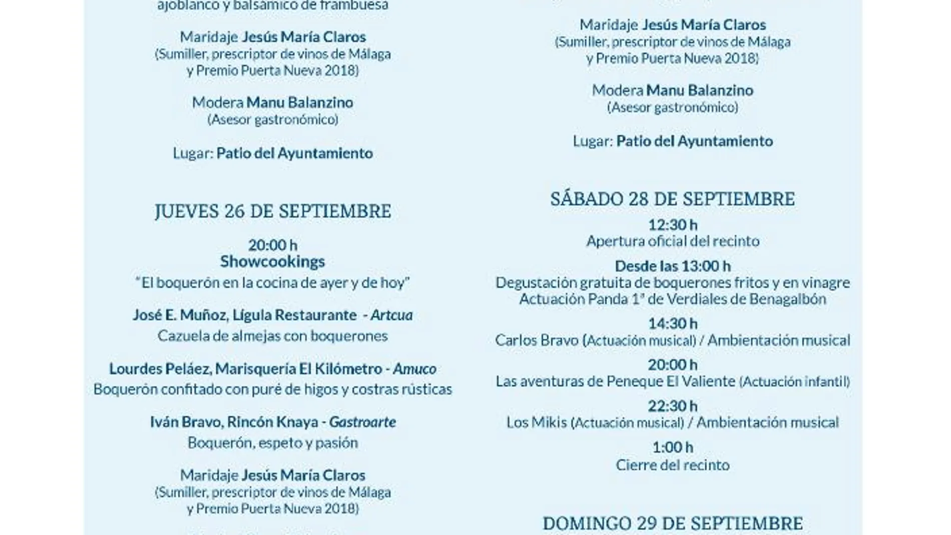 Rincón de la Victoria celebra su Fiesta del Boquerón Victoriano del 25 al 29 de septiembre