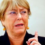 La alta comisionada de la ONU para los Derechos Humanos, Michelle Bachelet, en Ginebra hoy/Reuters