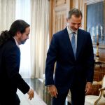 Felipe VI recibe a Pablo Iglesias