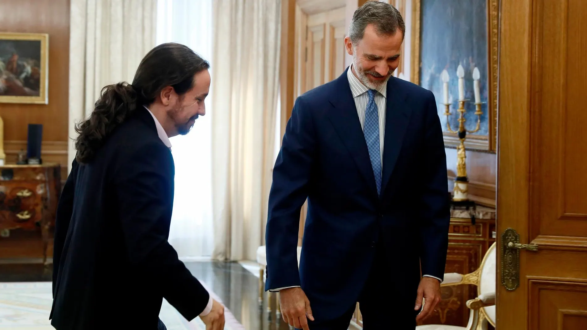 Felipe VI recibe a Pablo Iglesias