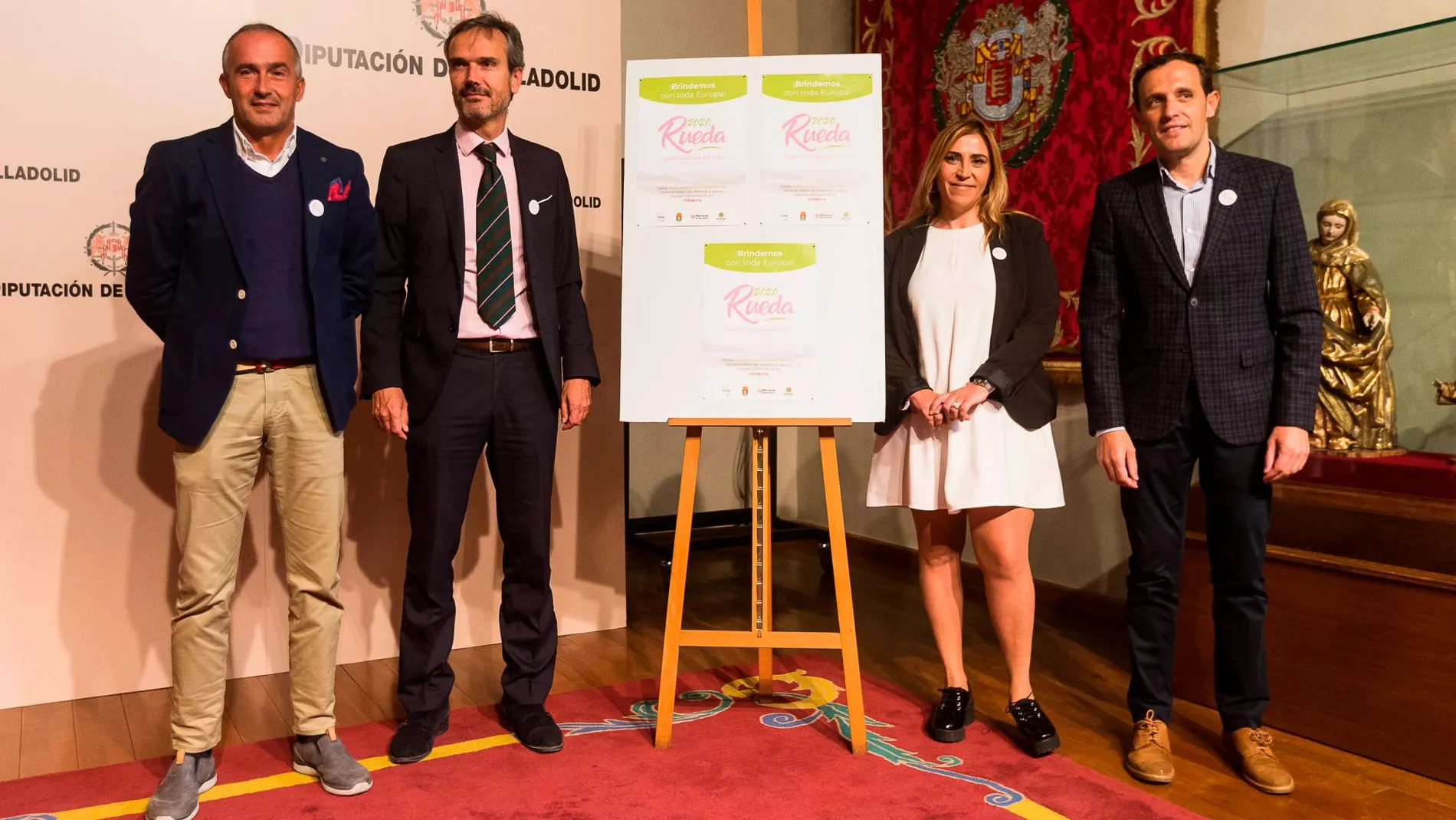 Conrado Íscar, Maria Dolores Mayo, Santiago Mora y Juan José Calvo, durante la presentación de la candidatura