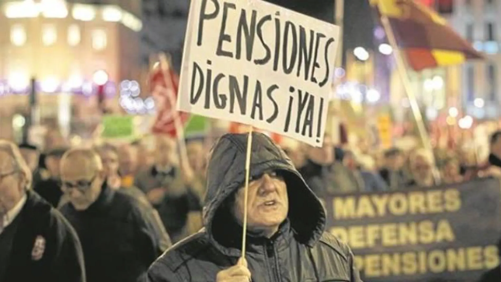 Protesta de pensionistas en Madrid