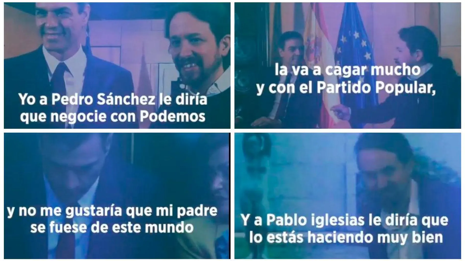 Capturas del vídeo lanzado por Podemos