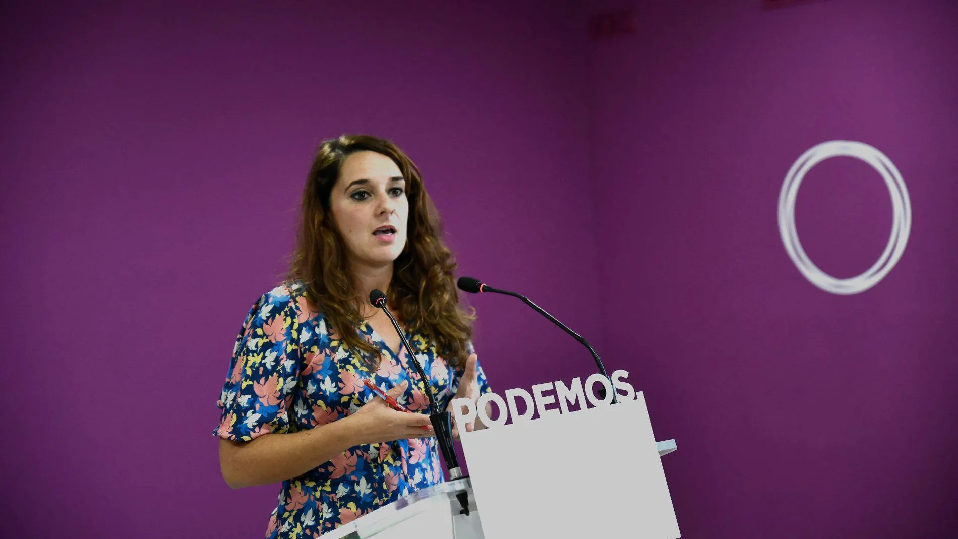 Noelia Vera durante la rueda de prensa tras el Consejo de Coordinación de Podemos/Ep
