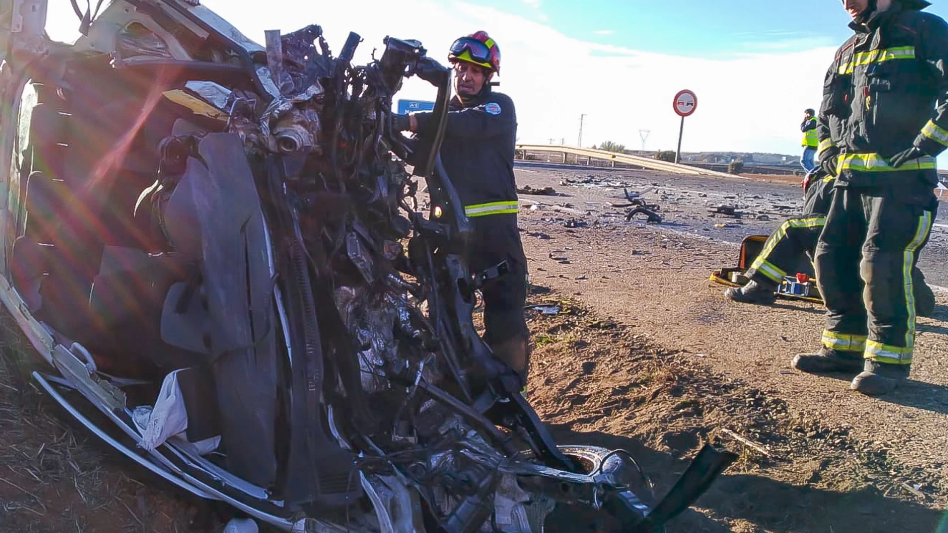 Estado del vehículo que conducía el joven fallecido tras el choque