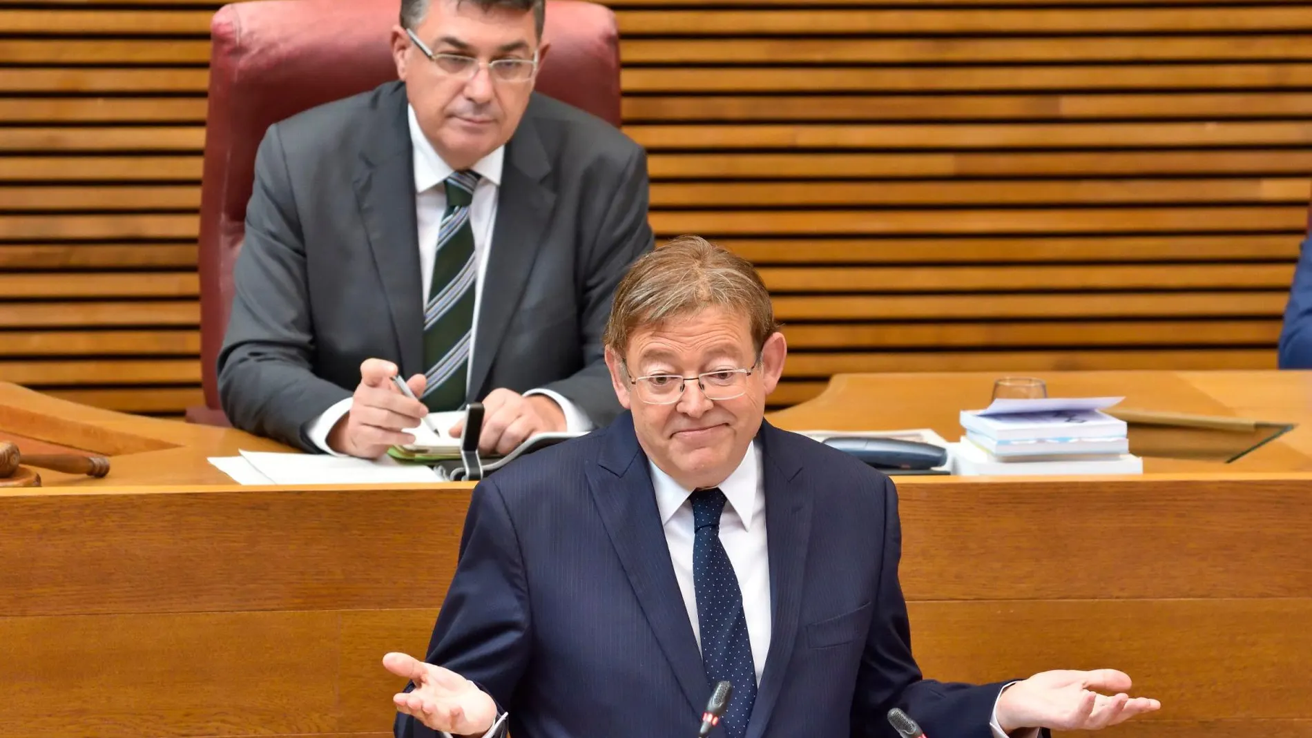 El presidente Puig se sometió ayer a su primera sesión de control de la décima legislatura