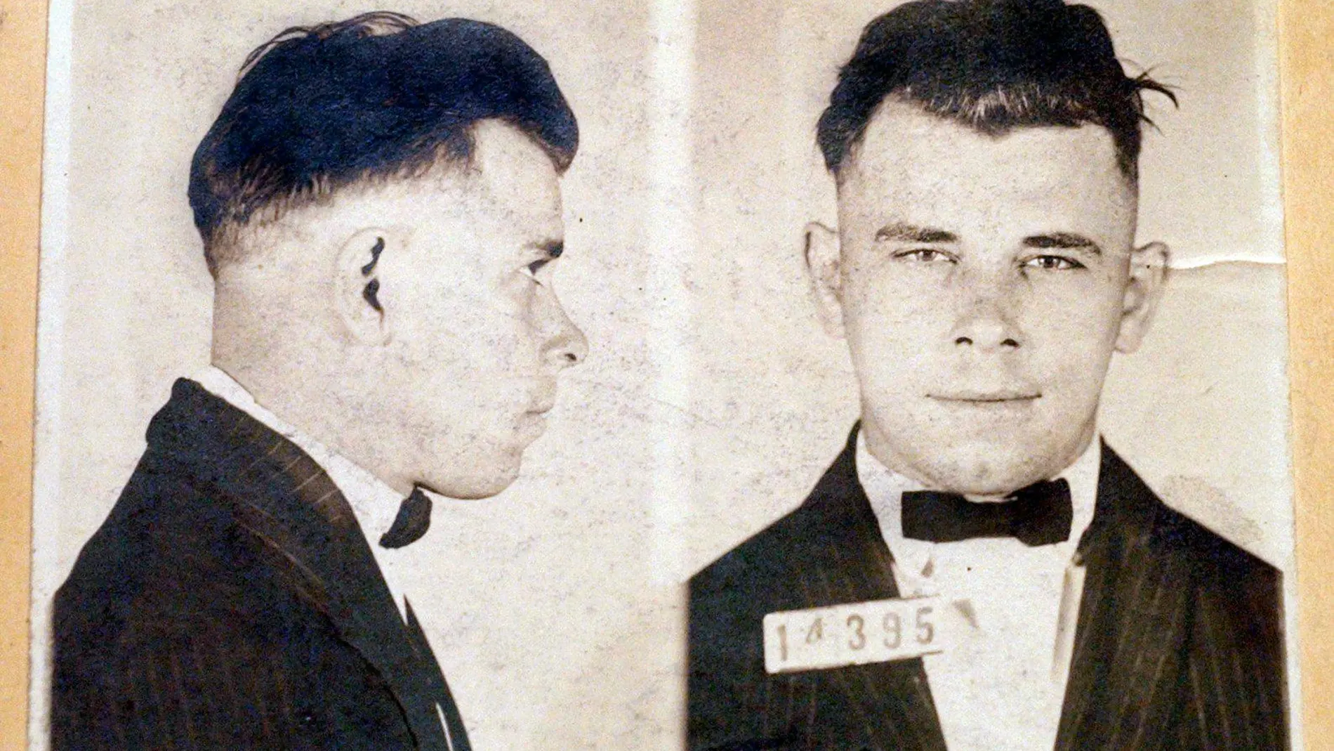 Imagen de la ficha policial de John Dillinger