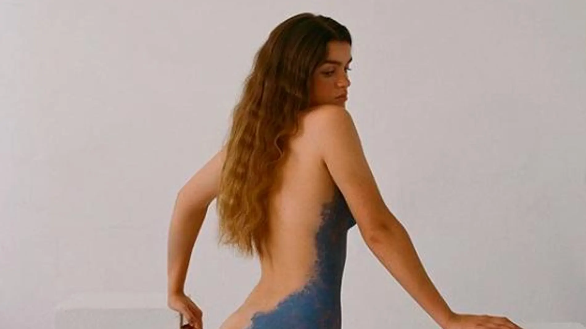 Amaia en la sesión de fotos