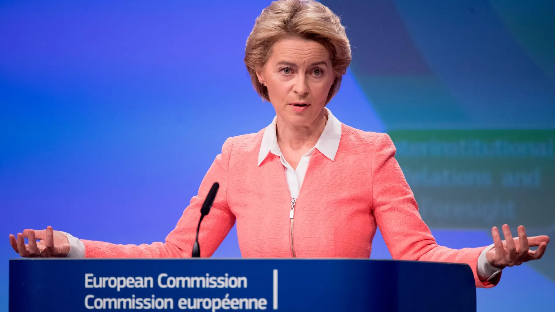 Ursula von der Leyen, futura presidenta de la Comisión, hoy en Bruselas/Reuters