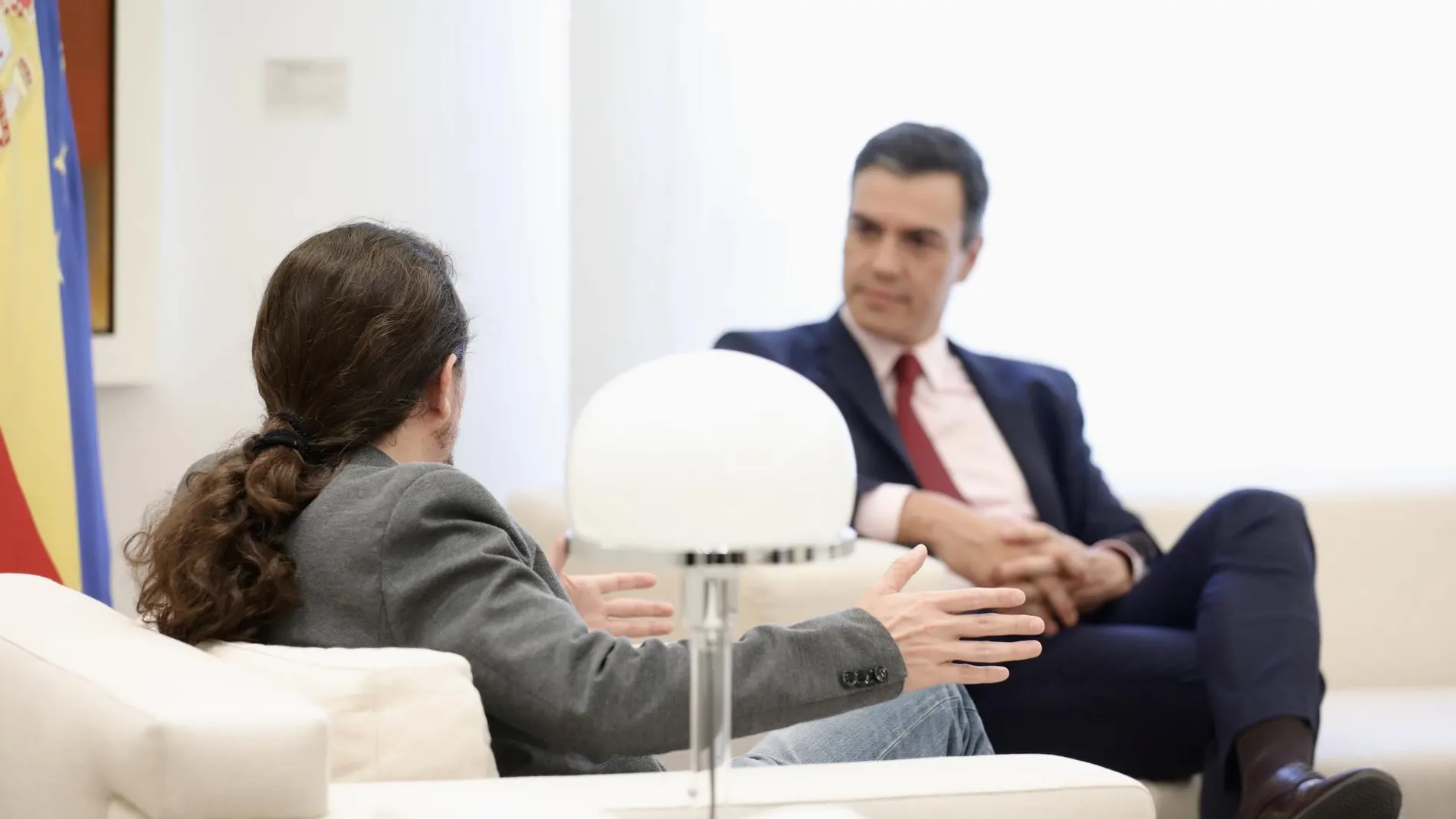 Pedro Sánchez y Pablo Iglesias, en uno de sus encuentros en La Moncloa