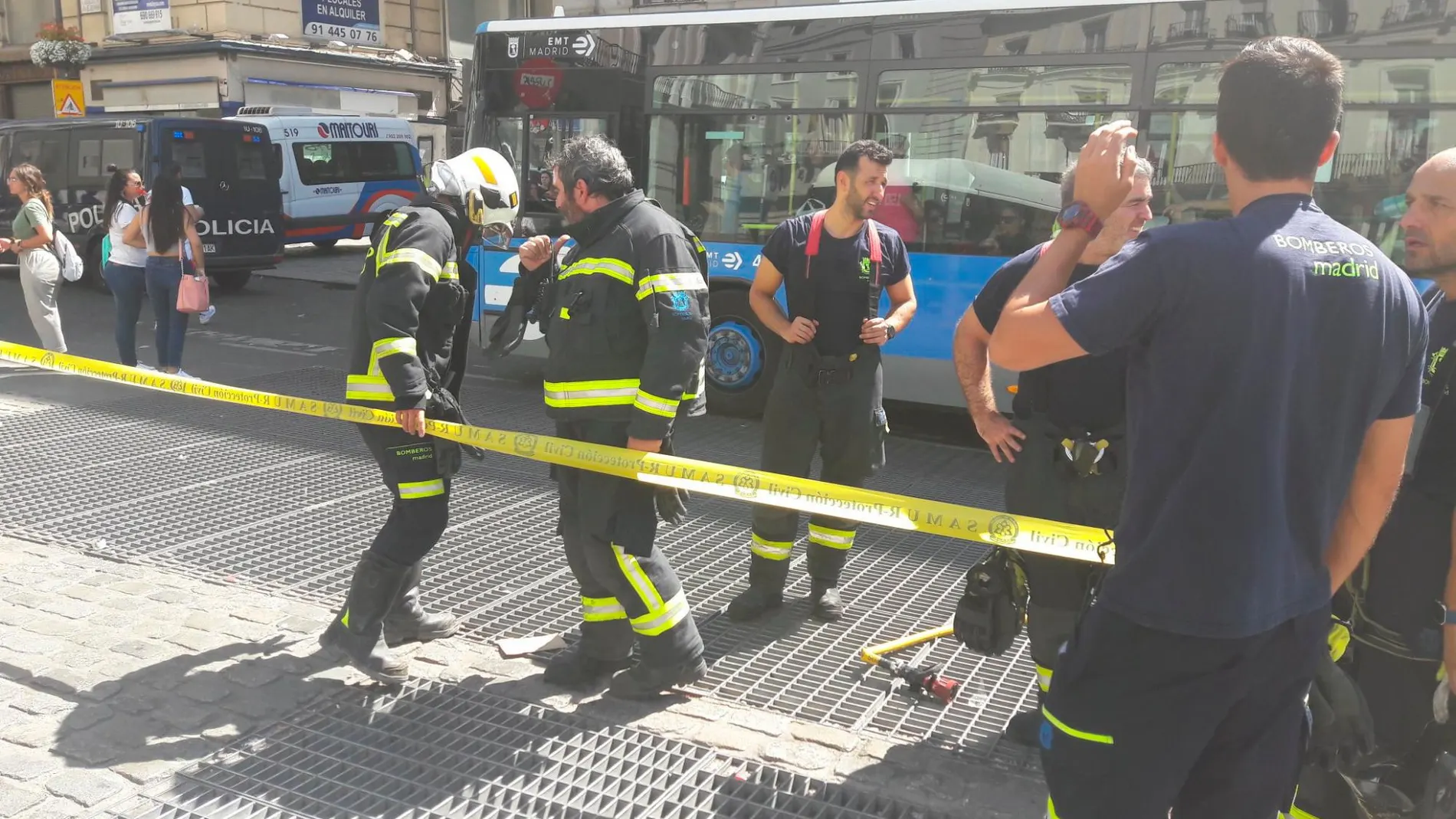 Los bomberos en la Puerta del Sol/@EmergenciasMad