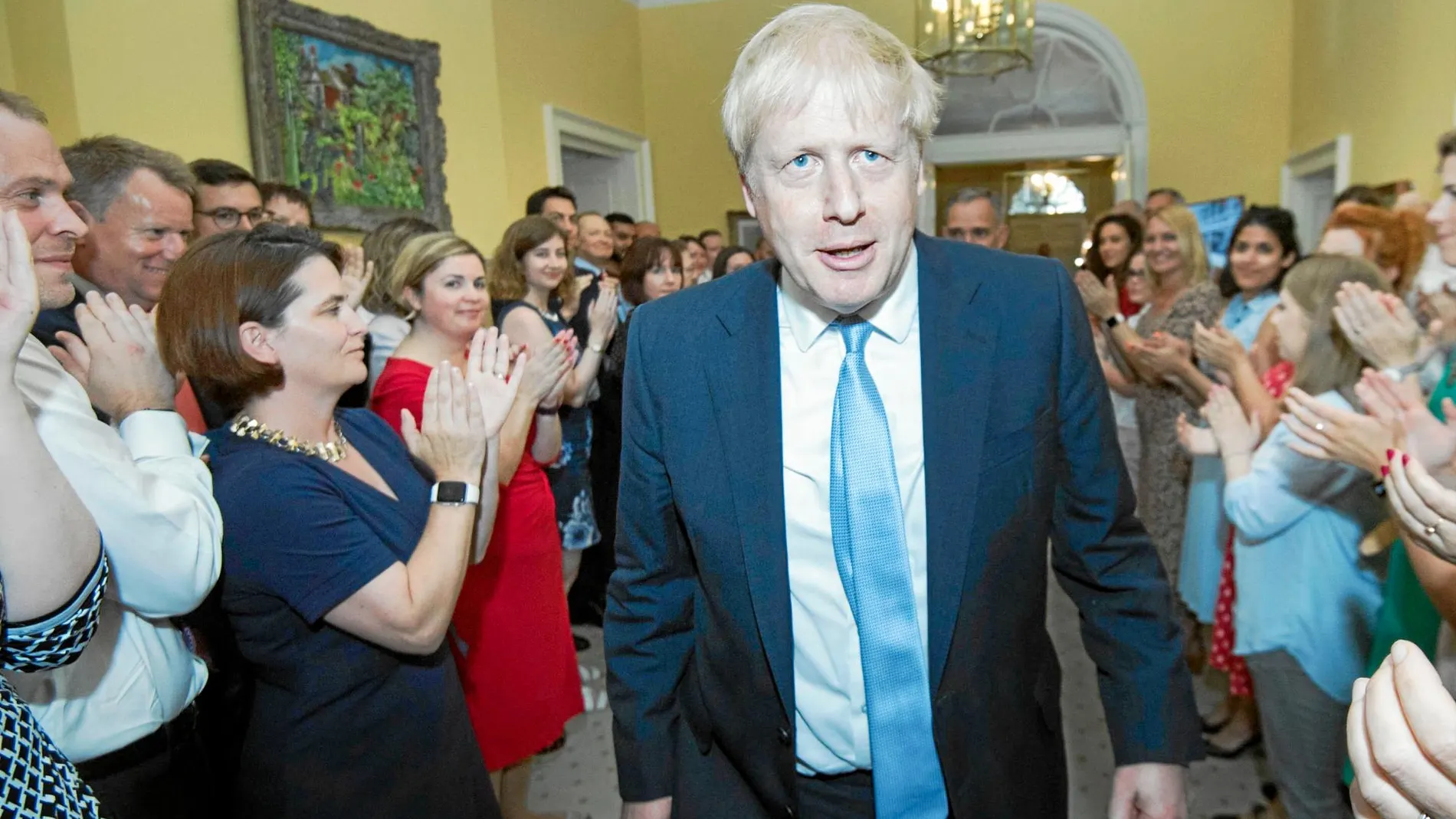 Boris Johnson, a su llegada ayer al número de 10 de Downing Street, la residencia oficial del primer ministro británico