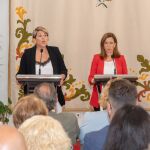 Noelia Arroyo (PP), Ana Belén Castejón (PSOE) y Manuel Padín (Cs)