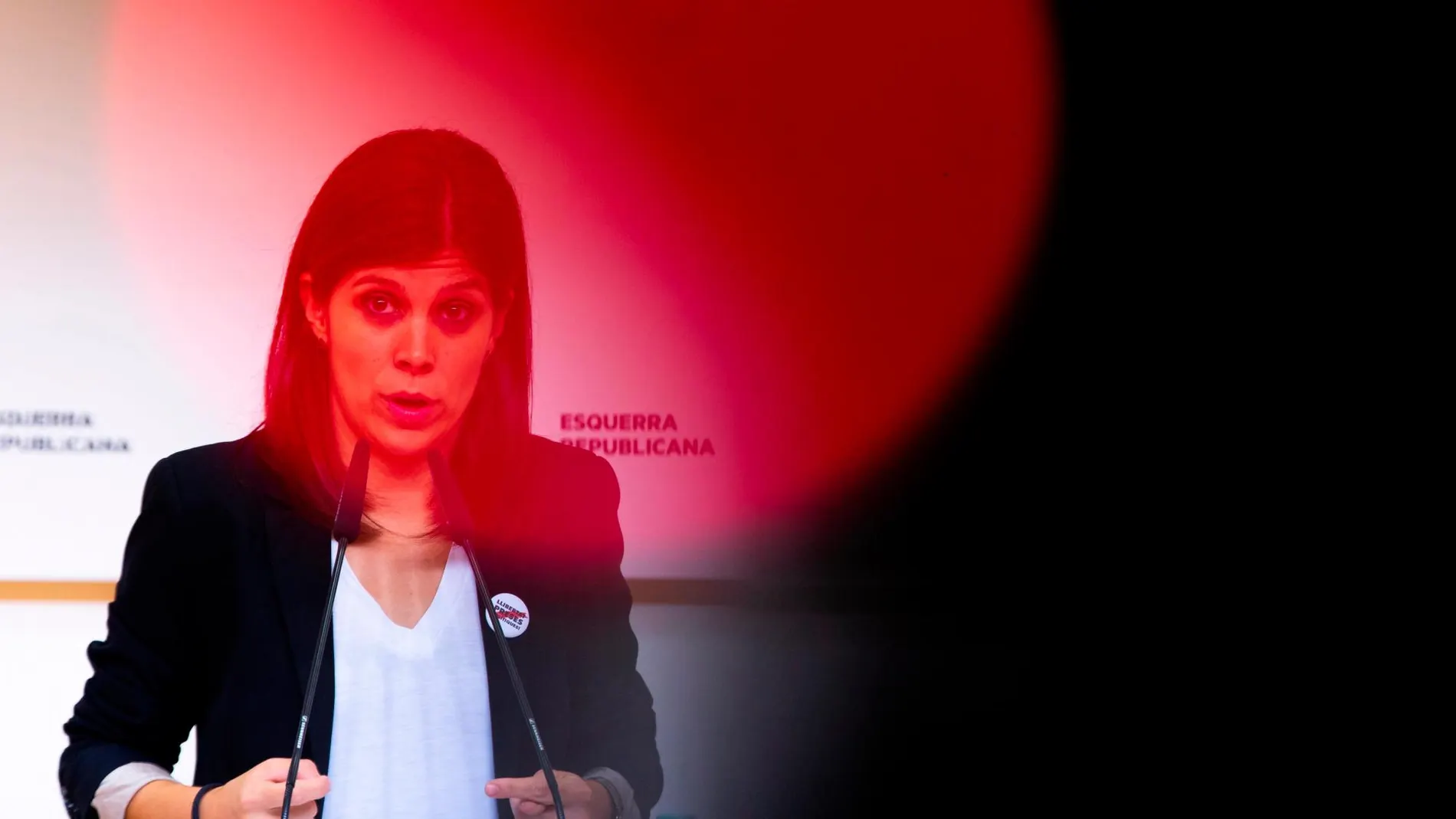 La portavoz Marta Vilalta en rueda de prensa.