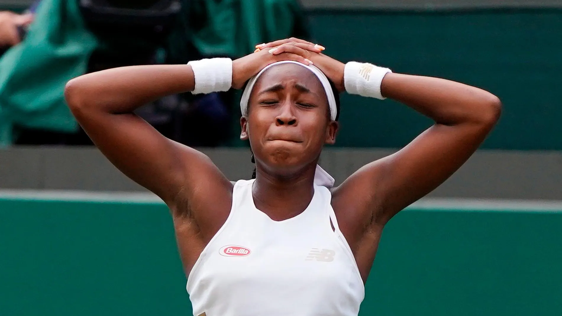 Cori Gauff después de ganar a Venus Williams en primera ronda de Wimbledon