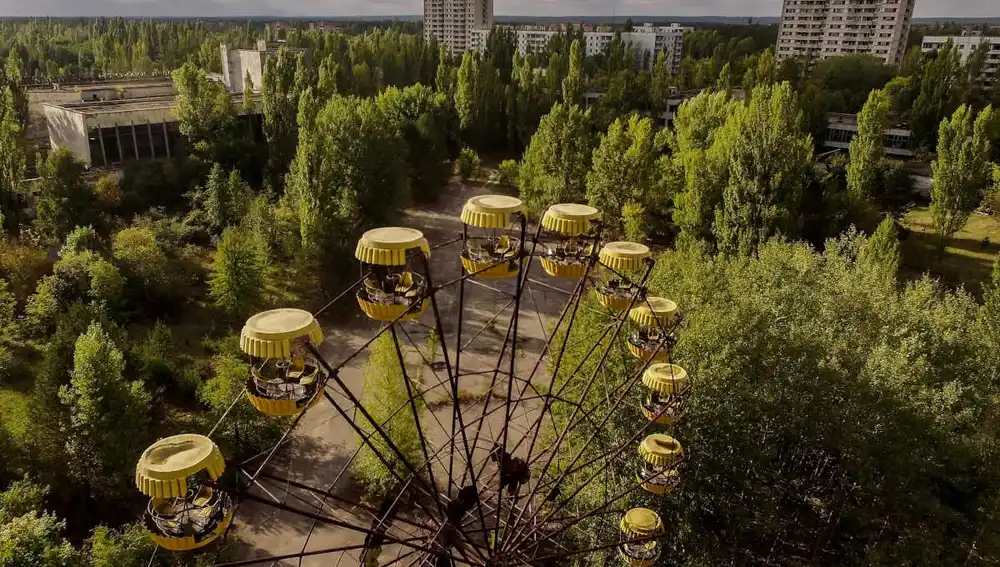 Parque de atracciones en la ciudad de Chernóbil, que se ha convertido en un icono de la tragedia