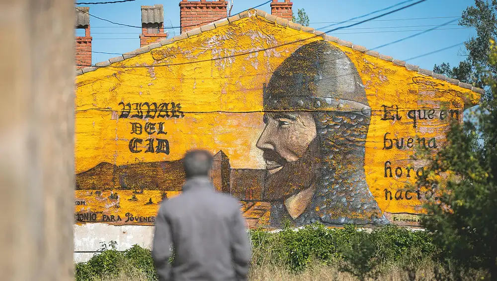 Un mural en Vivar recuerda al Cid Campeador con la frase «El que en buena hora nació»
