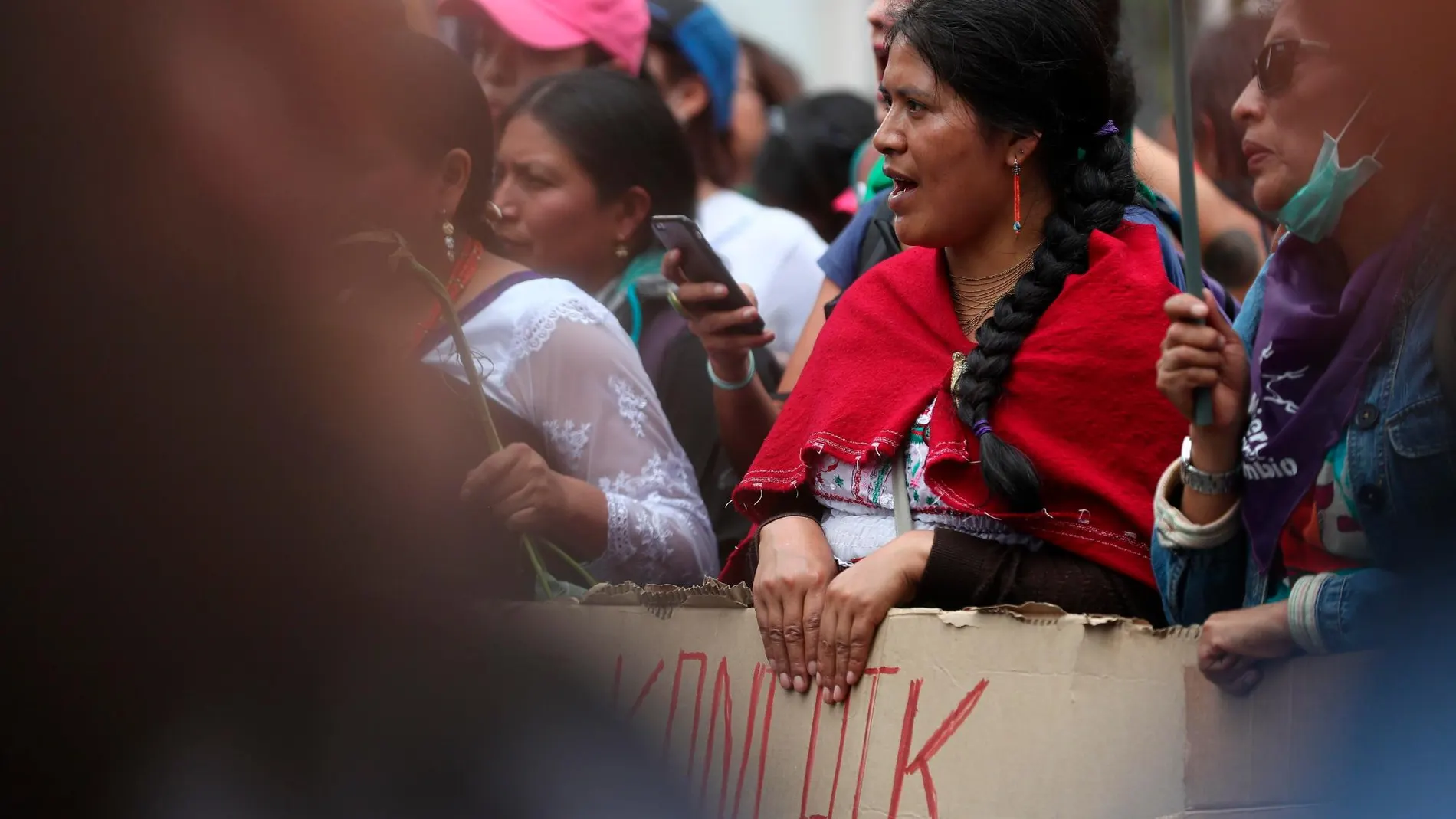 “Marcha de mujeres"celebrada en Quito hace unos días/Efe