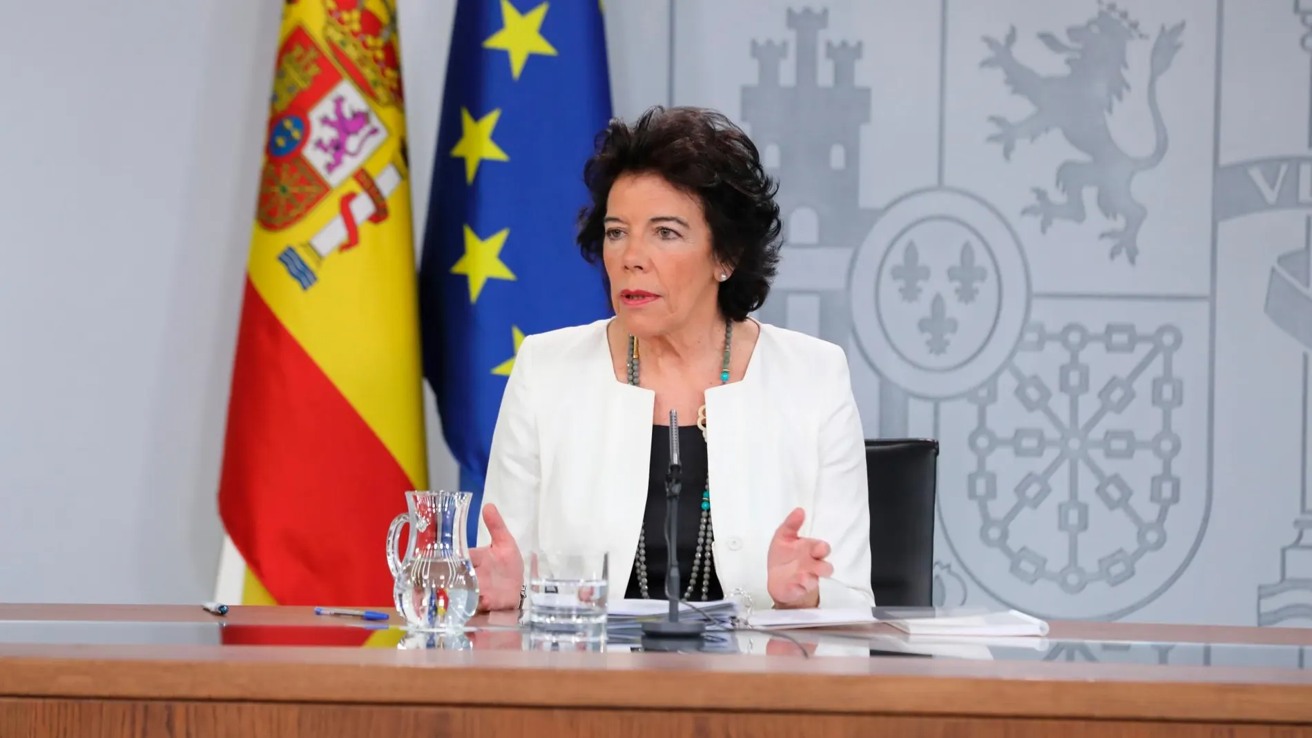 Isabel Celaá durante la rueda de prensa del Consejo de Ministros/Ep