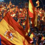 Manifestación constitucionalista convocada en Barcelona el 12-O
