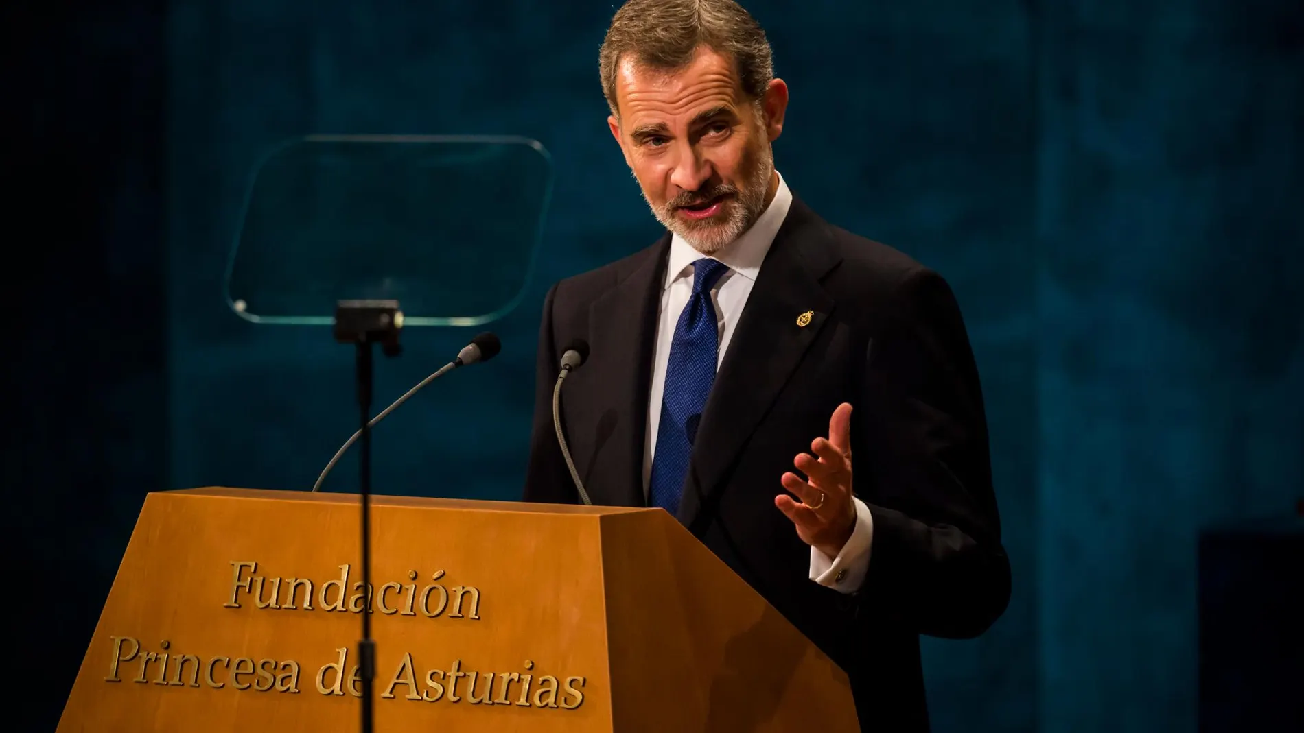 Felipe VI durante su discurso de los Premios Princesa de Asturias