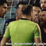 Messi y Mateu, en el partido del domingo