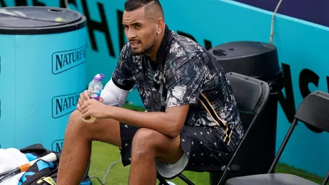 Nick Kyrgios, durante su partido ante Roberto Carballés