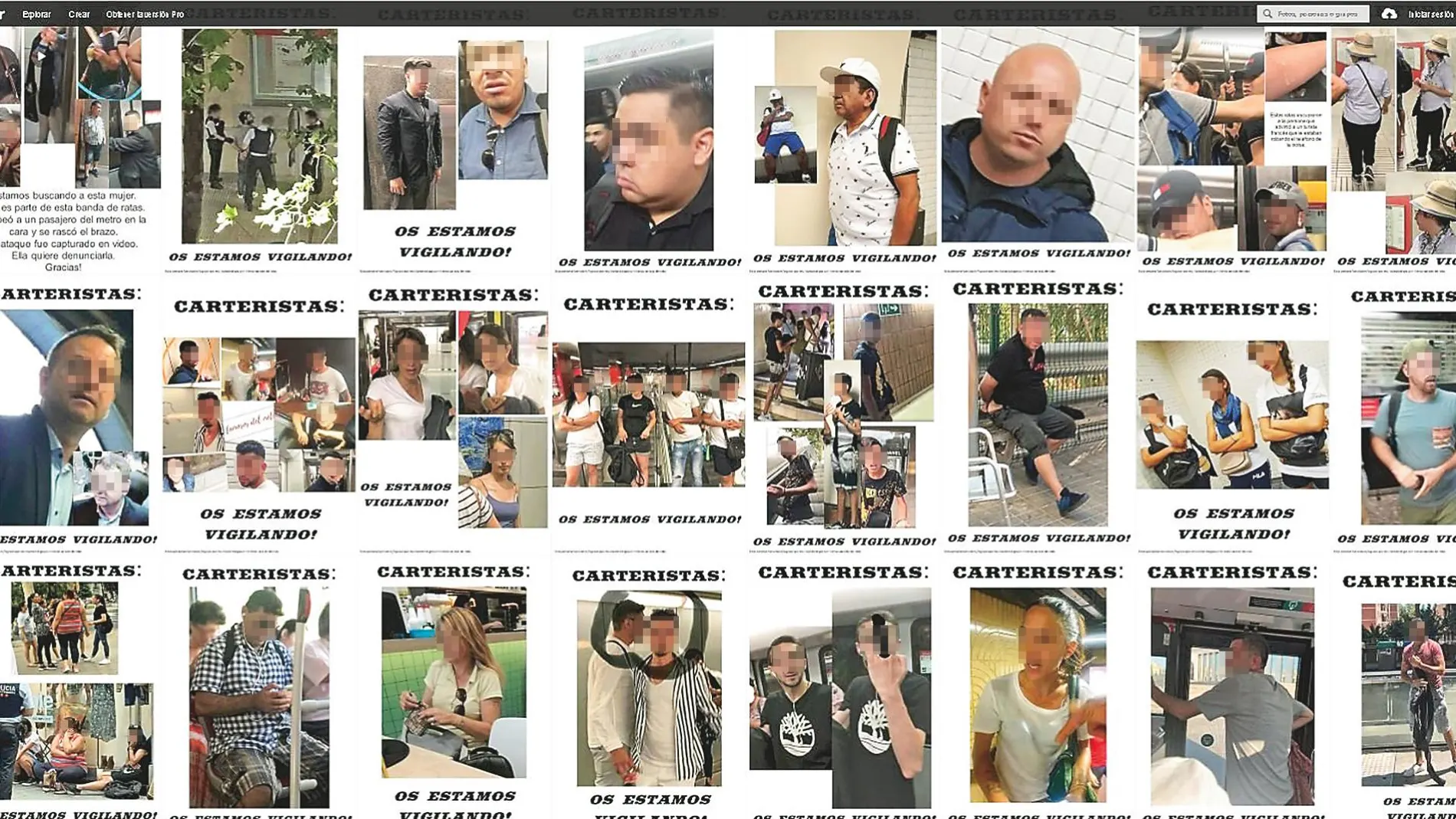 Presuntos delincuentes, viejos conocidos de los viajeros del Metro de Barcelona, y cuyas imágenes han sido desveladas por grupos de ciudadanos cansados de la inseguridad