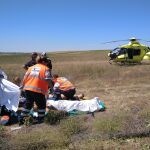 Accidente de tráfico en la A-67, en Osorno (Palencia), en el que tres personas resultaron heridas