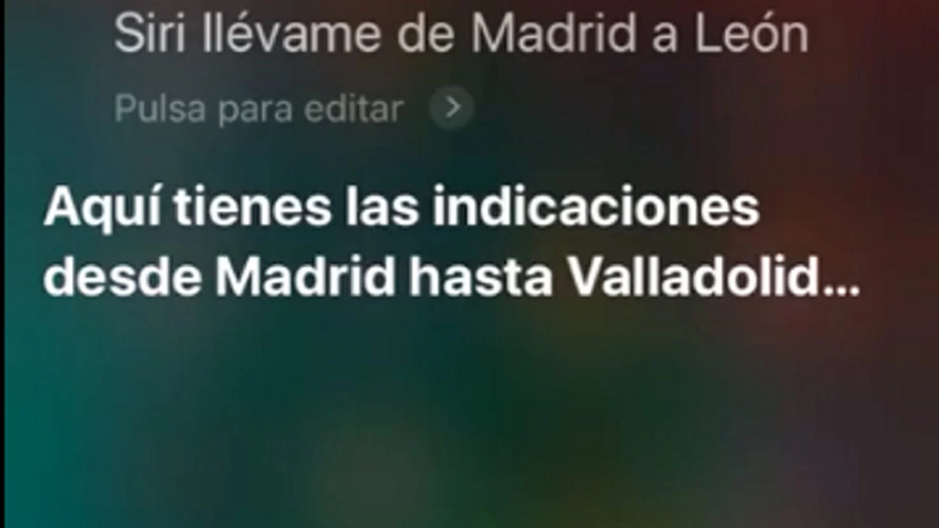 Siri confunde León con Valladolid