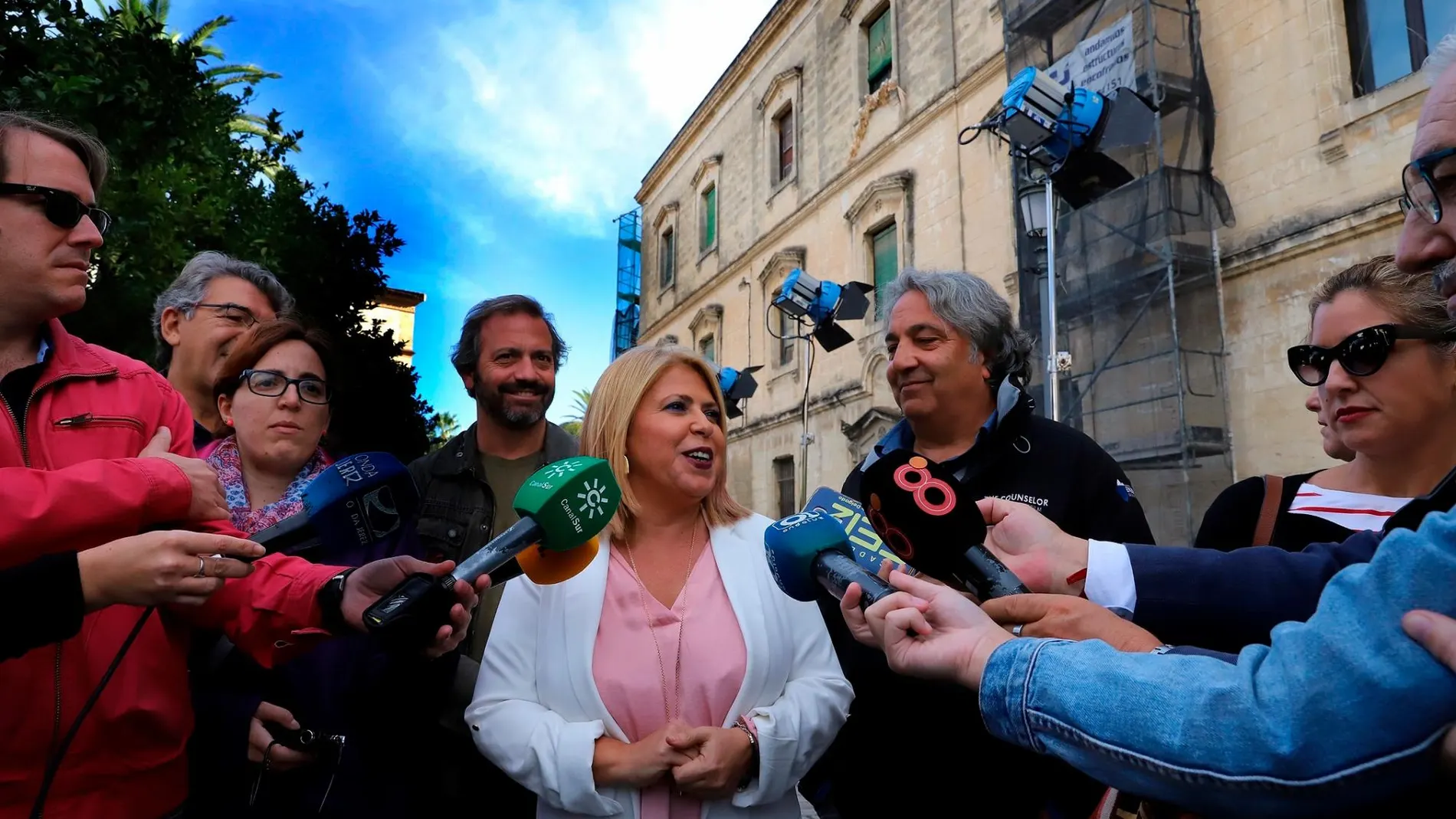 La alcaldesa de Jerez, Mamen Sánchez, durante una rueda de prensa / Foto: EP