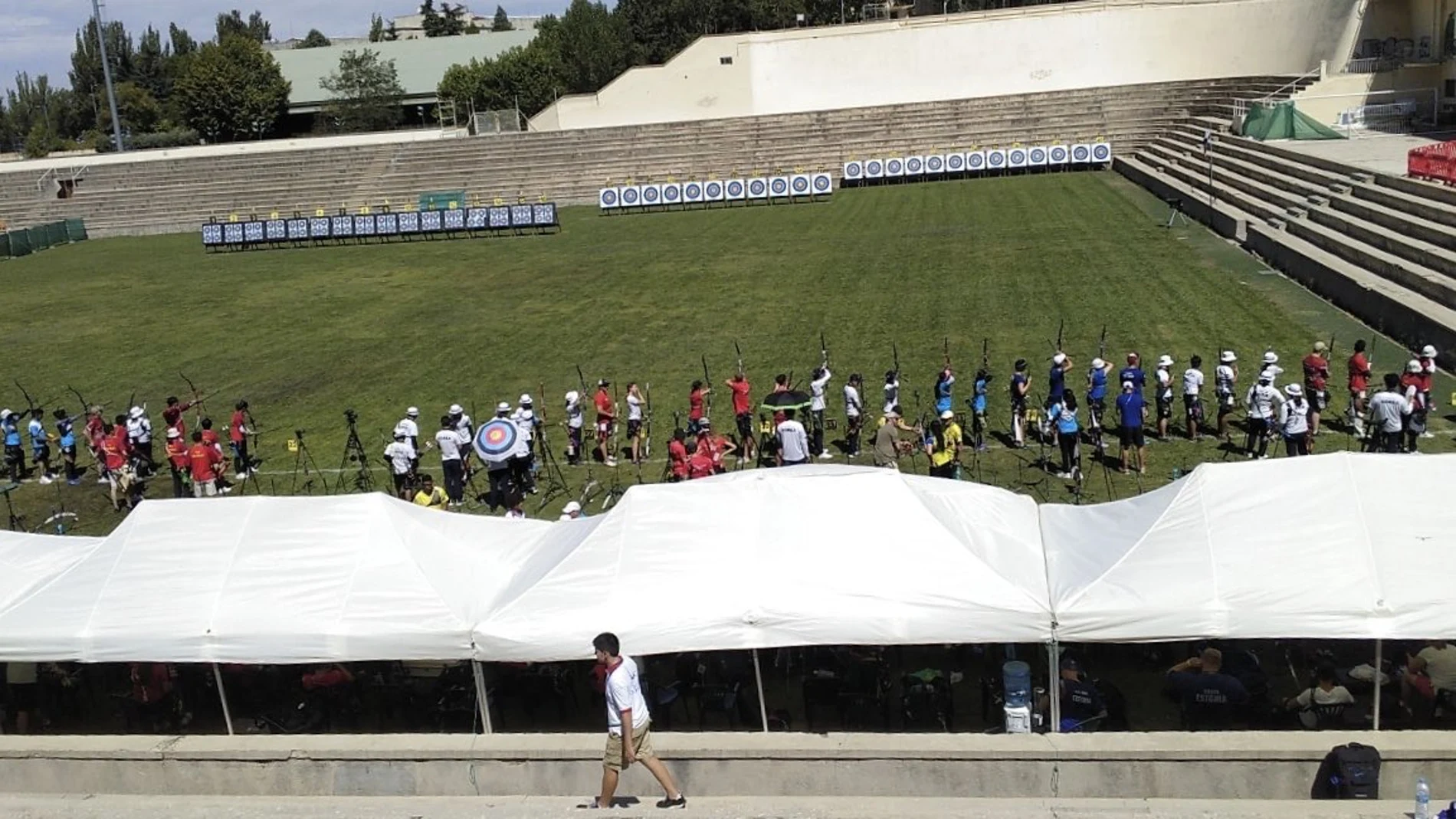 Un momento de la competición de tiro con arco de los Mundiales celebrados en Madrid en agosto
