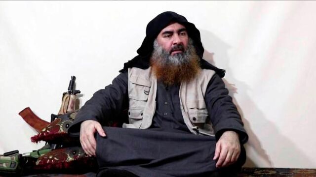 Imagen de Al Baghdadi difundida en Telegram por Al Furqan, medio propagandístico del EI / Ap