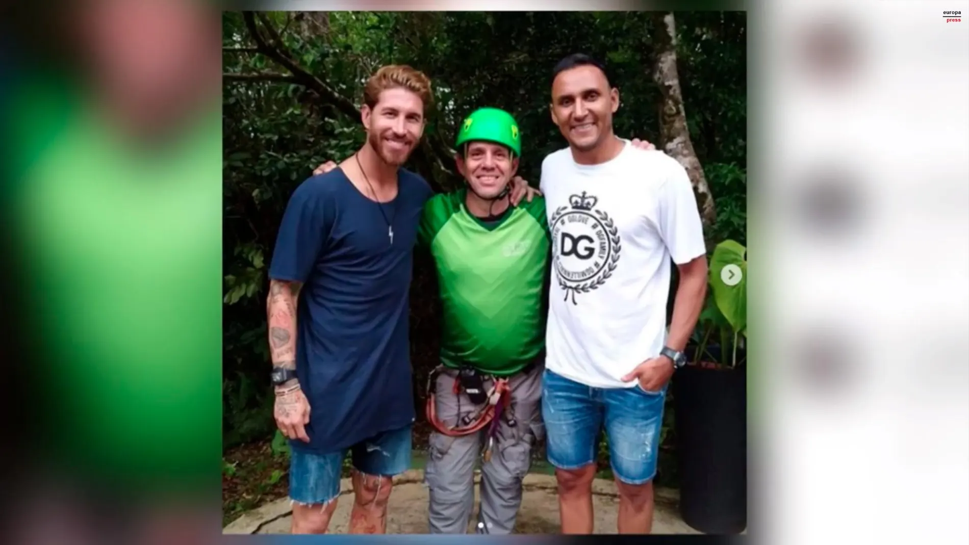 Sergio Ramos junto a Keylor Navas durante su viaje a Costa Rica