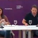 Irene Montero se levanta en mitad de una intervención de Iglesias para atender a su bebé