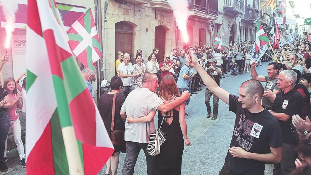 Javier Ugarte, homenajeado el pasado domingo en la localidad de Oñate (Guipúzcoa)