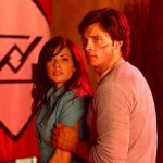 Tom Welling y Erica Durance en 'Smallville'