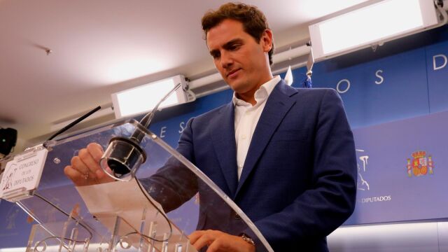 Albert Rivera en el Congreso de losDiputados.rueda de prensa en el día de ayer