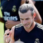 Bale, en un entrenamiento del equipo