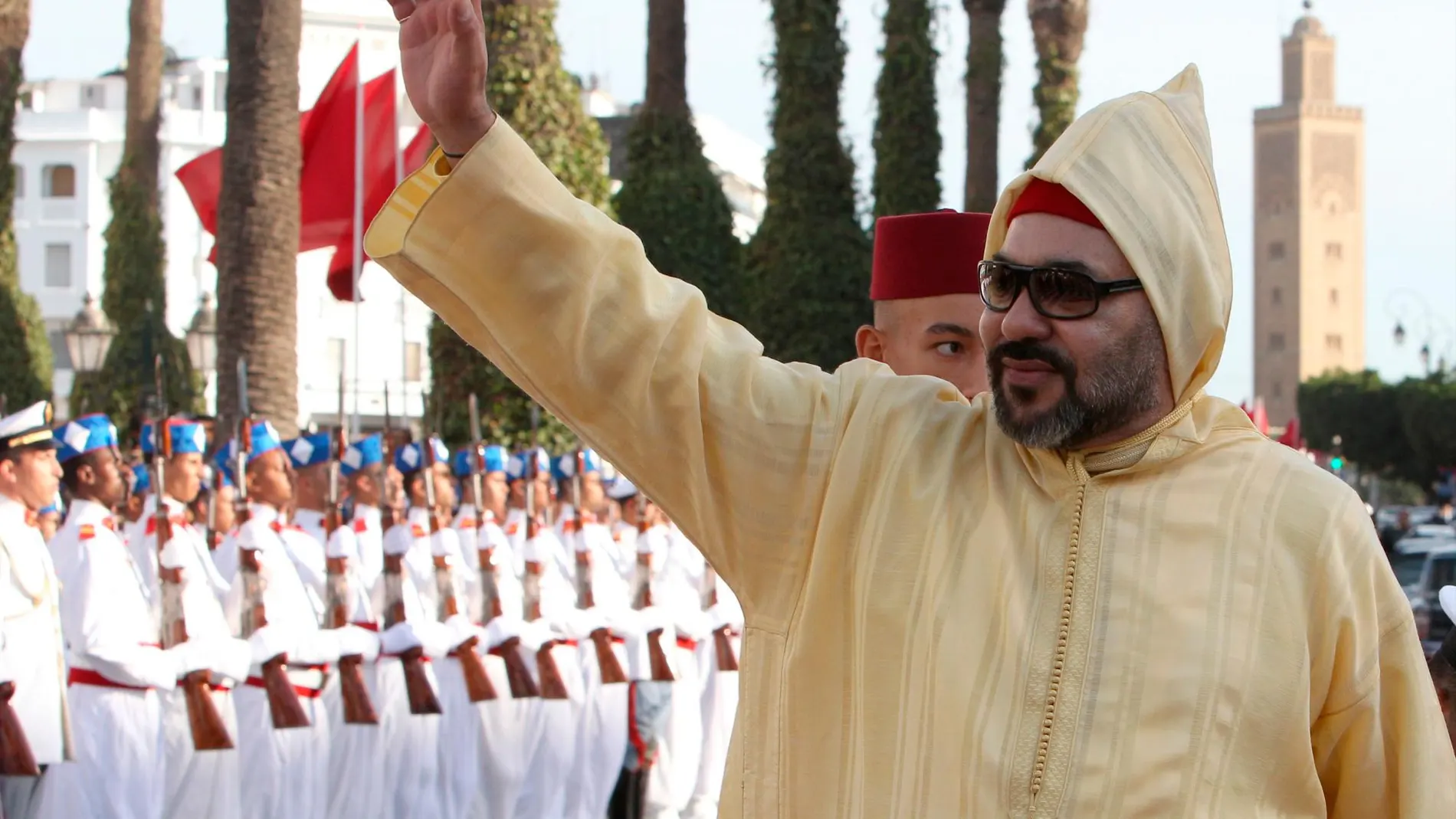 El Rey de Marruecos Mohammed VI durante la apertura el pasado año de la sesión del Parlamento marroquí en Rabat