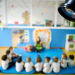 Unas cámaras vigilan las dependencias de la escuela infantil Minimus de Madrid.