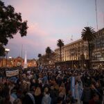 Seguidores del presidente Mauricio Macri se manifiestan a favor del gobierno /AP