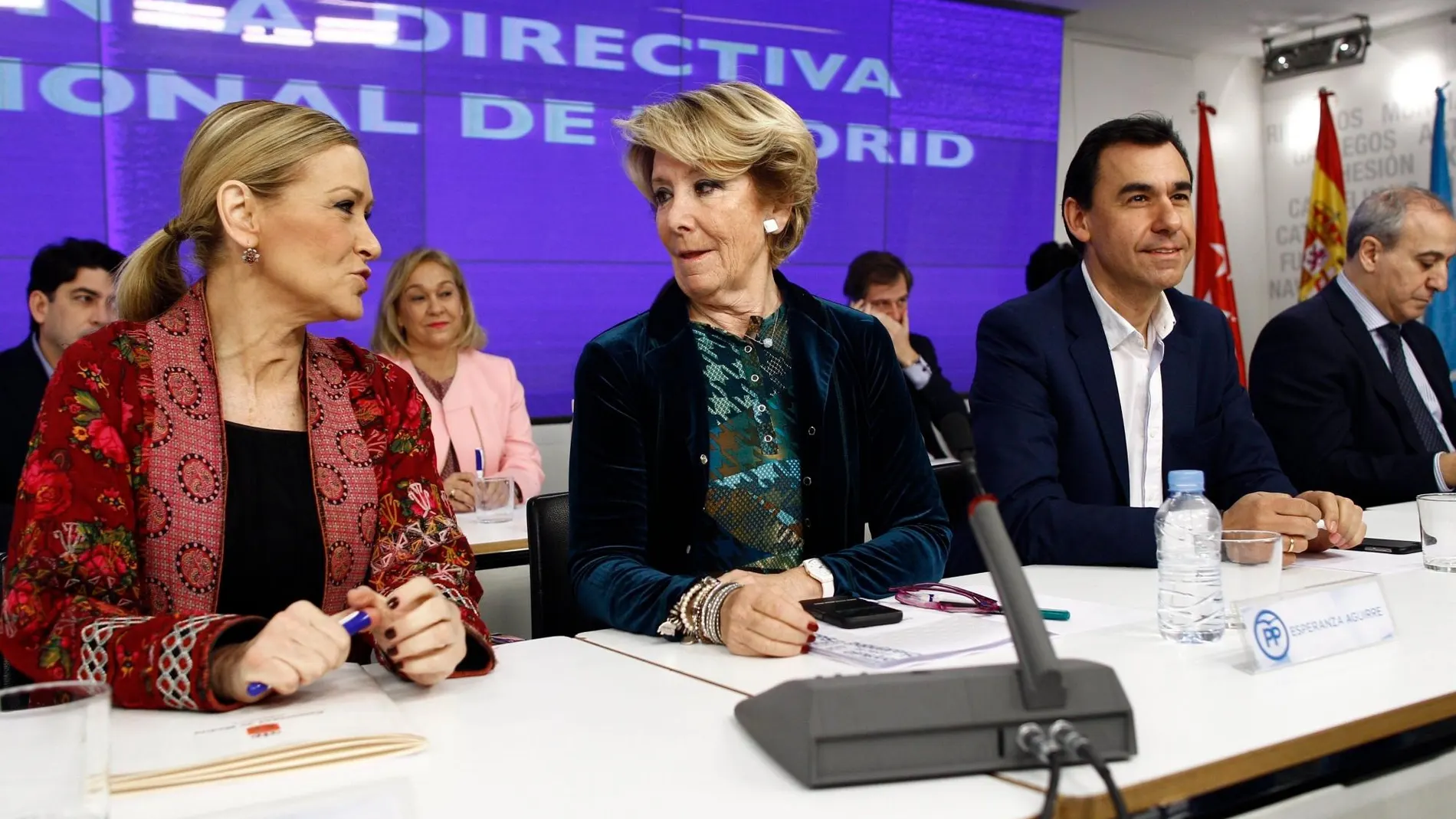 Esperanza Aguirre junto a Cristina Cifuentes y Fernando Martínez-Maíllo