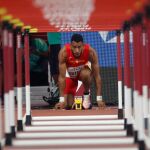 [GRAF2121. DOHA, 30/09/2019.- El español Orlando Ortega se dispone a competir en su serie de 110]