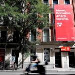 Fachada de la sede del PSOE en la madrileña calle de Ferraz