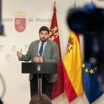 El presidente del Gobierno murciano en funciones, Fernando López Miras
