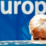 La canciller alemana Angela Merkel ayer a su salida de la Comisión tras el fracaso de la cumbre en Bruselas / Reuters