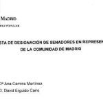 Ana Camins y David Erguido Cano, los senadores del PP por Madrid